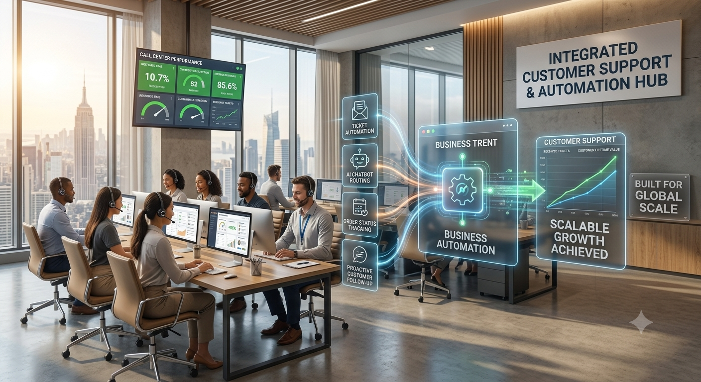 How Business Automation and Call Center Integration Help Companies Scale Customer Support